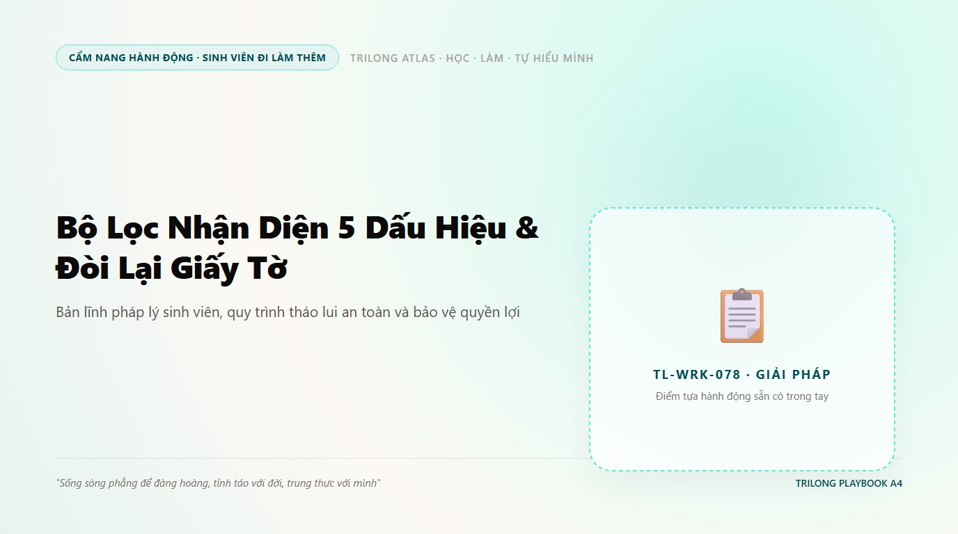 Sinh viên bình tĩnh xử lý tình huống đòi lại giấy tờ và báo cáo cơ quan chức năng đàng hoàng
