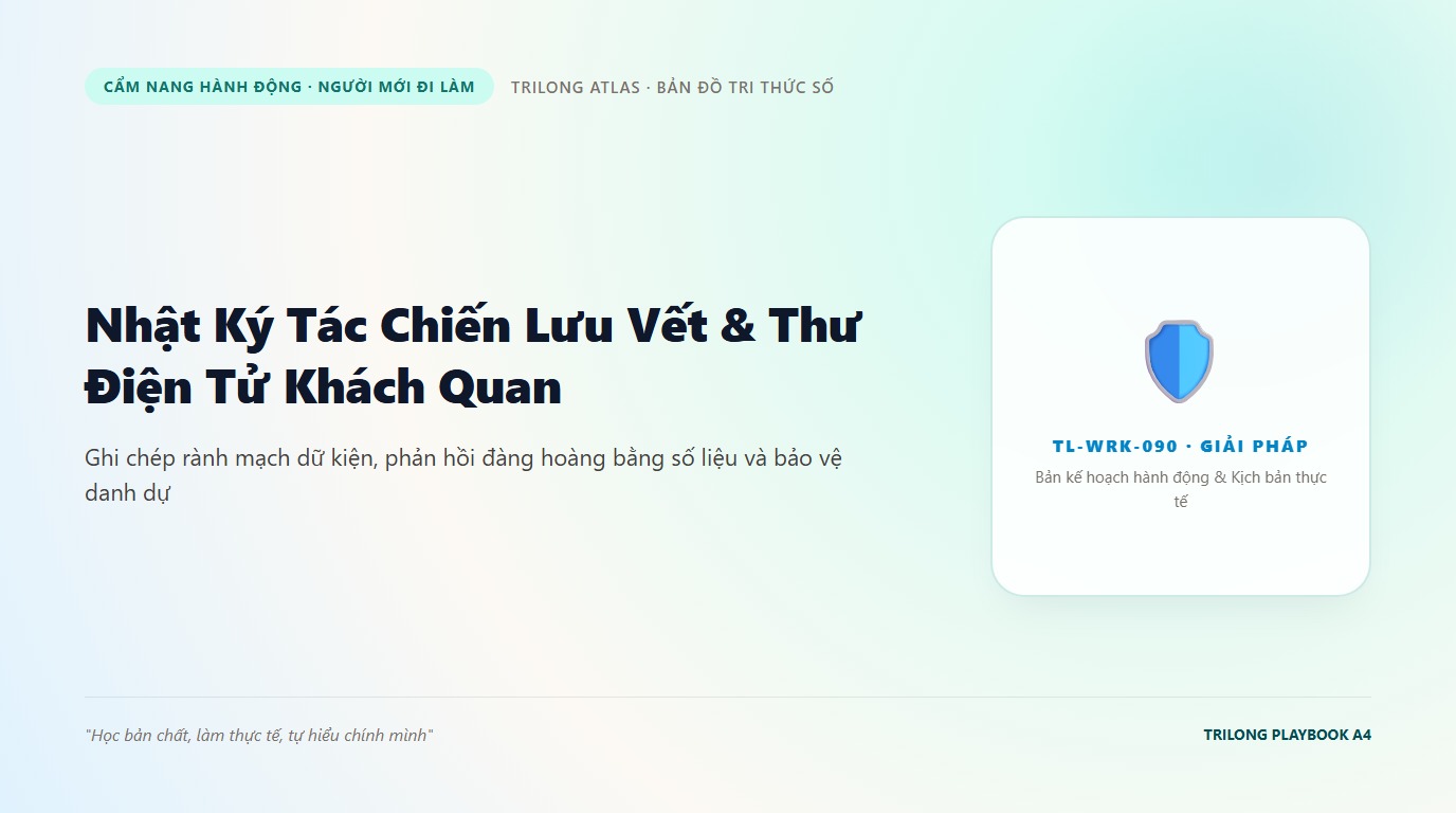 Minh họa nhân viên trẻ bình tĩnh chuẩn bị tài liệu và email làm việc một cách chuyên nghiệp