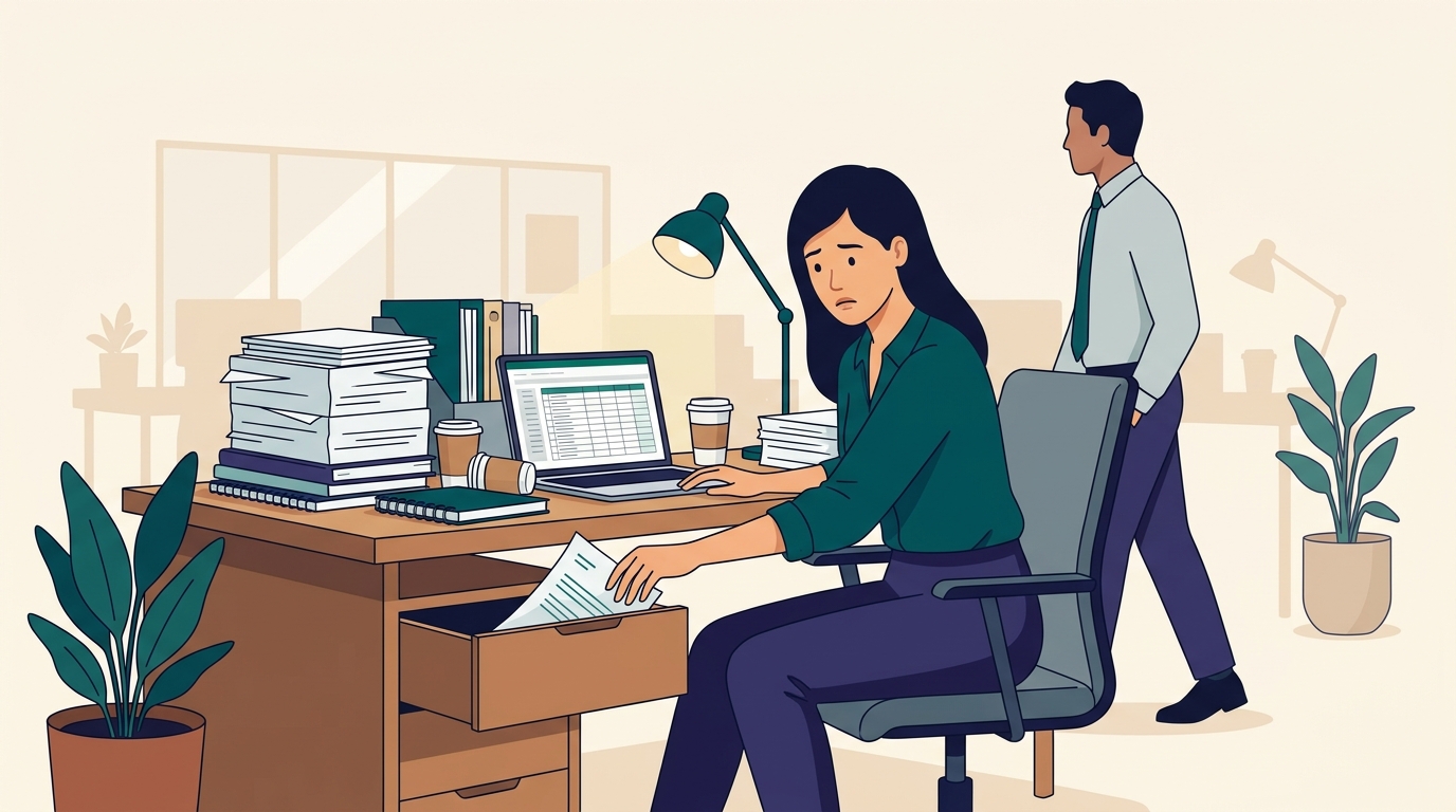 Nhân sự trẻ làm việc cật lực nhưng ngập ngừng giấu bản đề xuất lương vào ngăn kéo