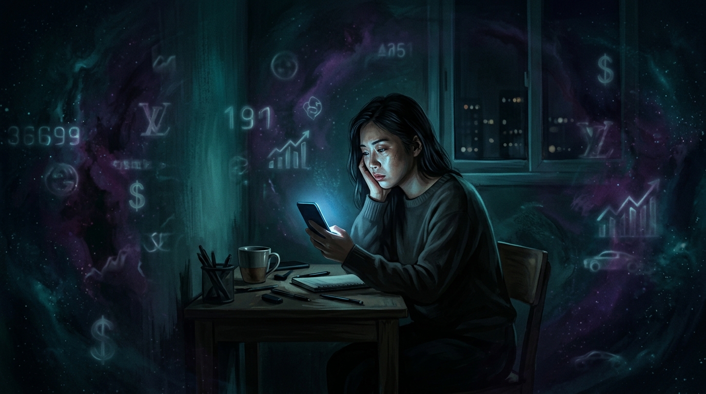 Một bạn trẻ ngồi lặng lẽ nhìn qua khung cửa sổ quán cà phê đông đúc