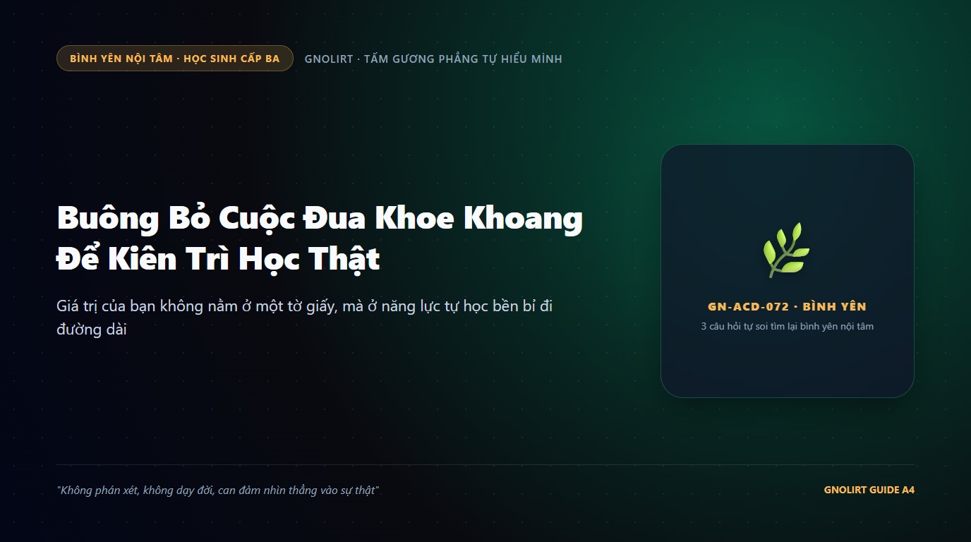 Minh họa bạn trẻ ngồi thanh thản bên khung cửa sổ sáng sớm với nụ cười nhẹ nhõm trên môi buông bỏ mọi so sánh hơn thua