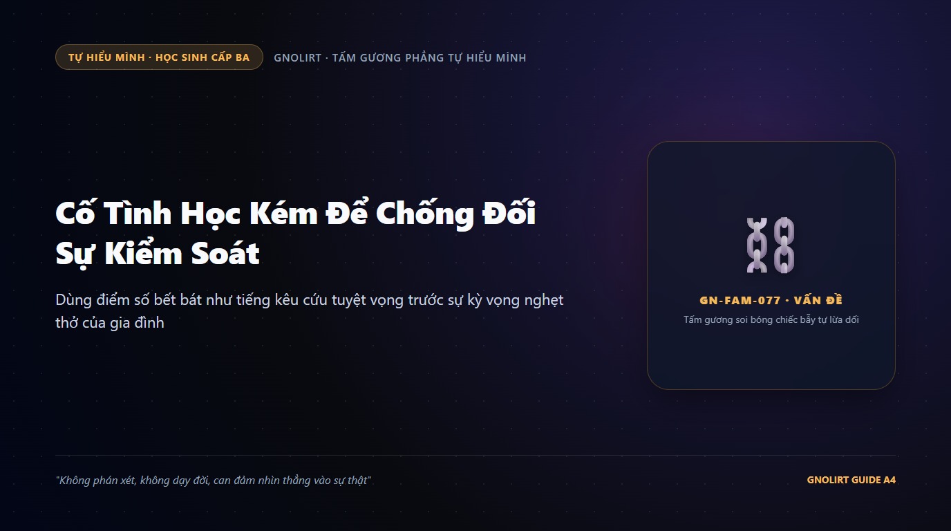 Cố tình học kém để chống đối cha mẹ