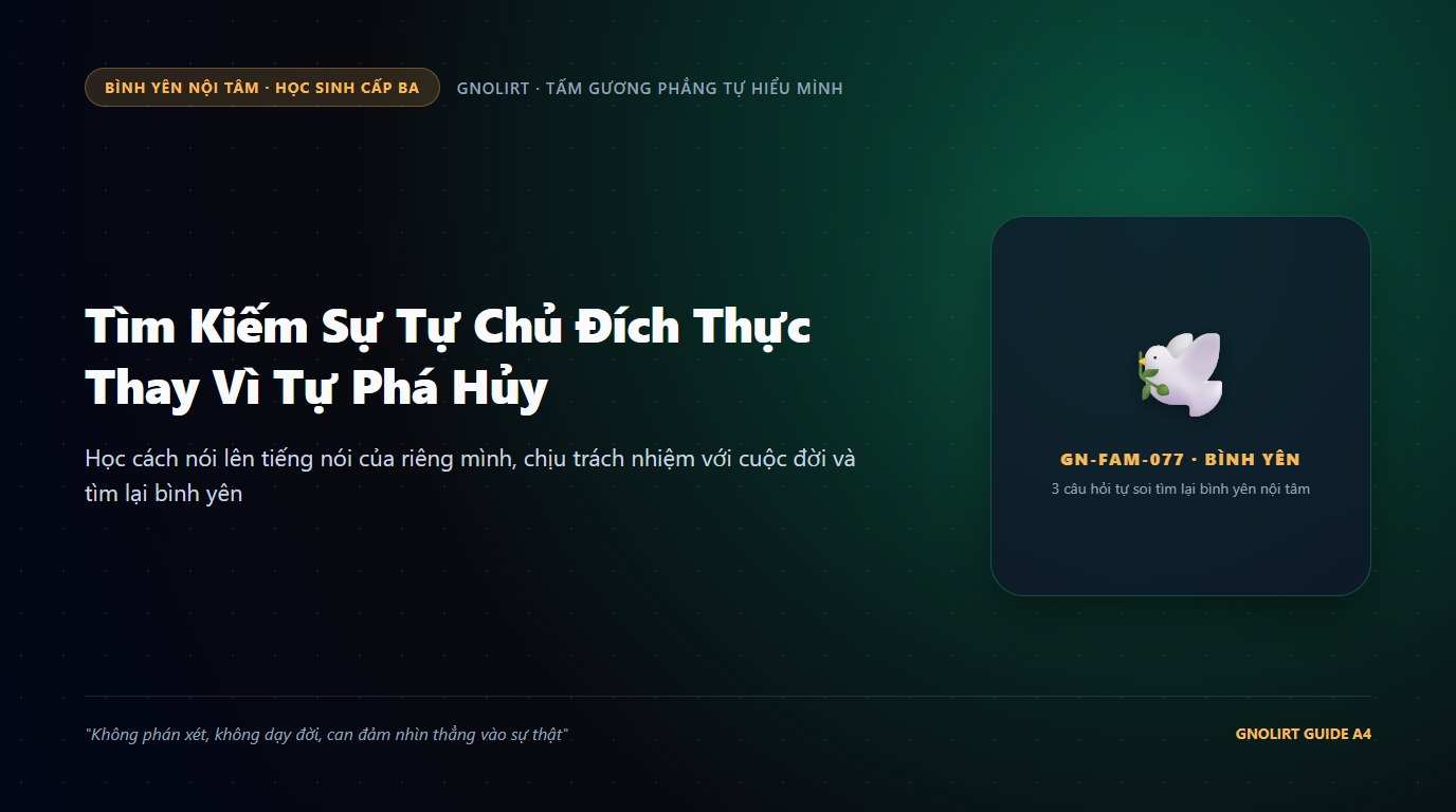 Bước ra vùng ánh sáng của trách nhiệm cá nhân
