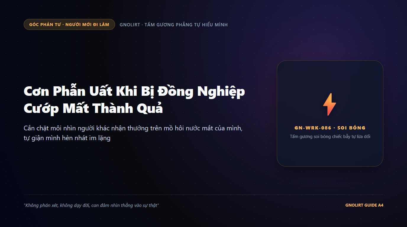 Người trẻ ngồi lặng lẽ siết chặt tay trong góc phòng họp sau khi bị cướp công