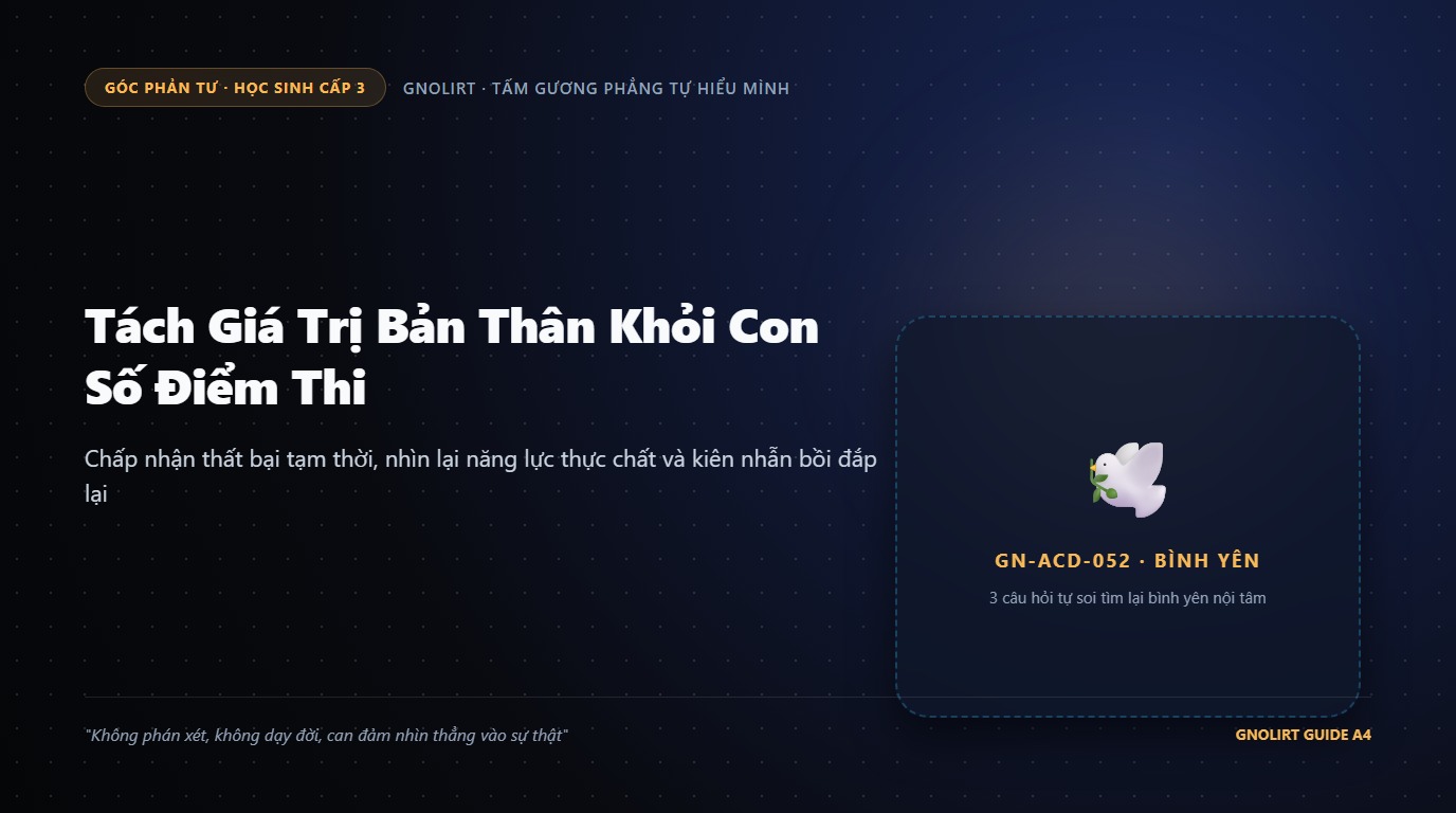 Học sinh bình thản ngồi gấp lại bài kiểm tra và viết nhật ký phản tư bên cửa sổ