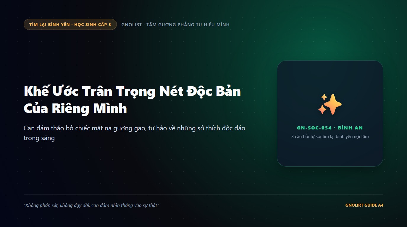 Minh họa bạn học sinh mỉm cười tự tin bên chiếc bàn học nhỏ với những món đồ thủ công tự tay làm