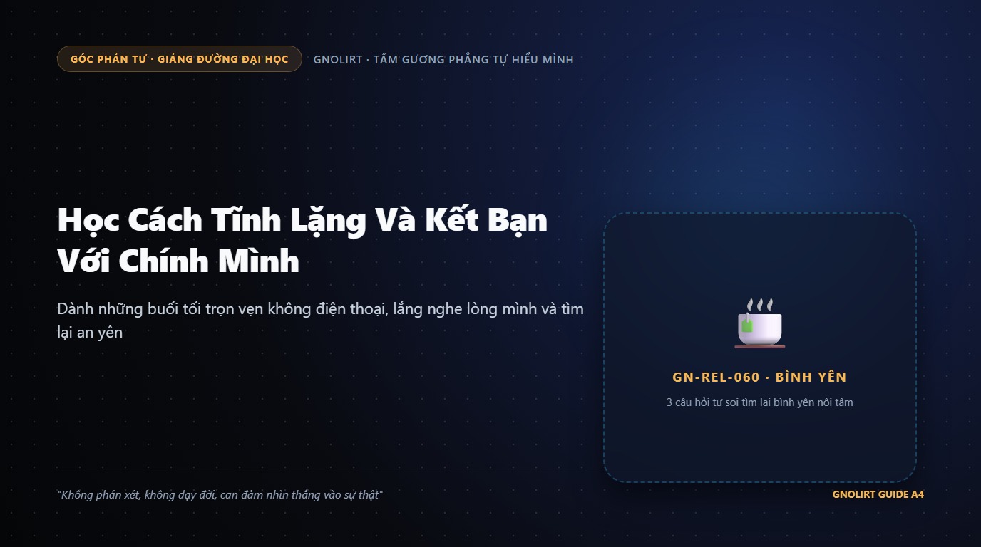 Bạn trẻ ngồi thảnh thơi đọc sách bên tách trà ấm trong căn phòng trọ ngăn nắp