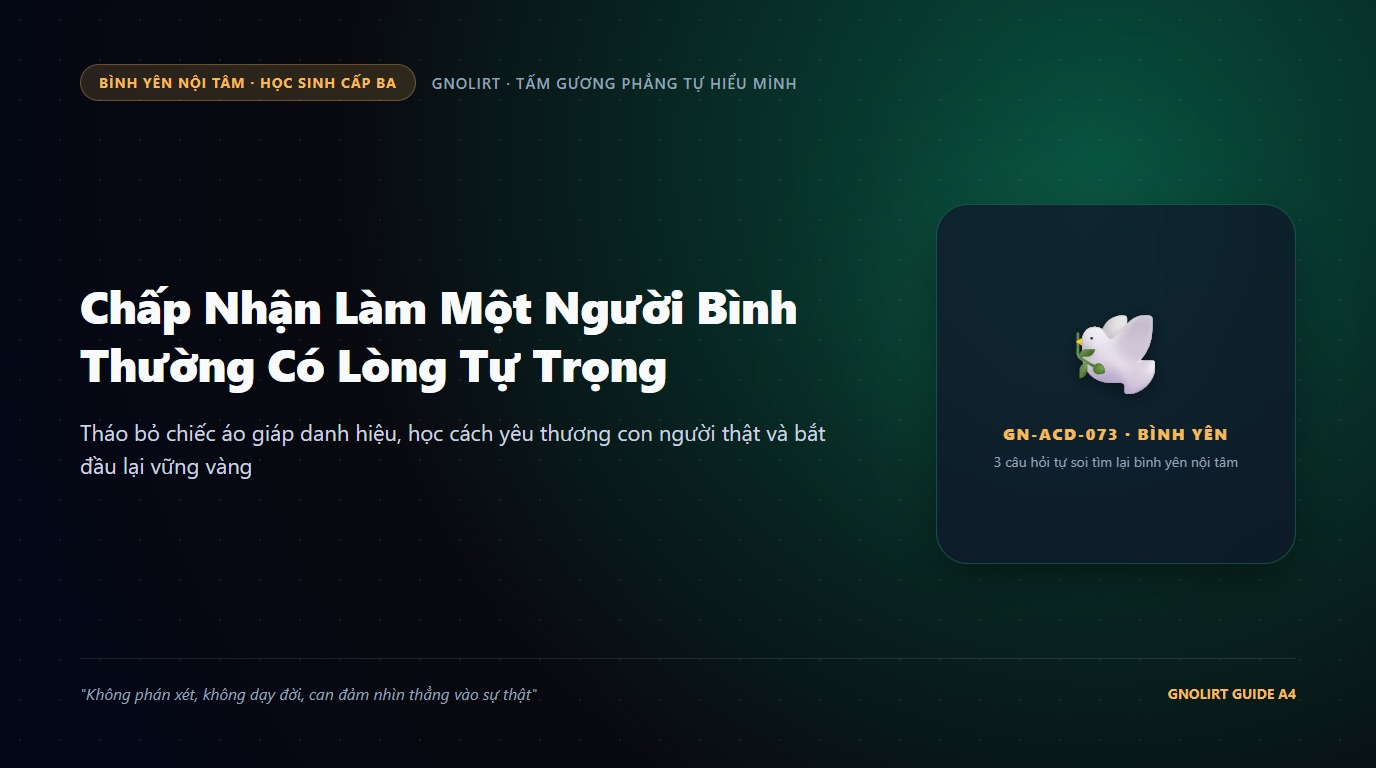 Hành trình tìm lại sự bình yên trong việc học