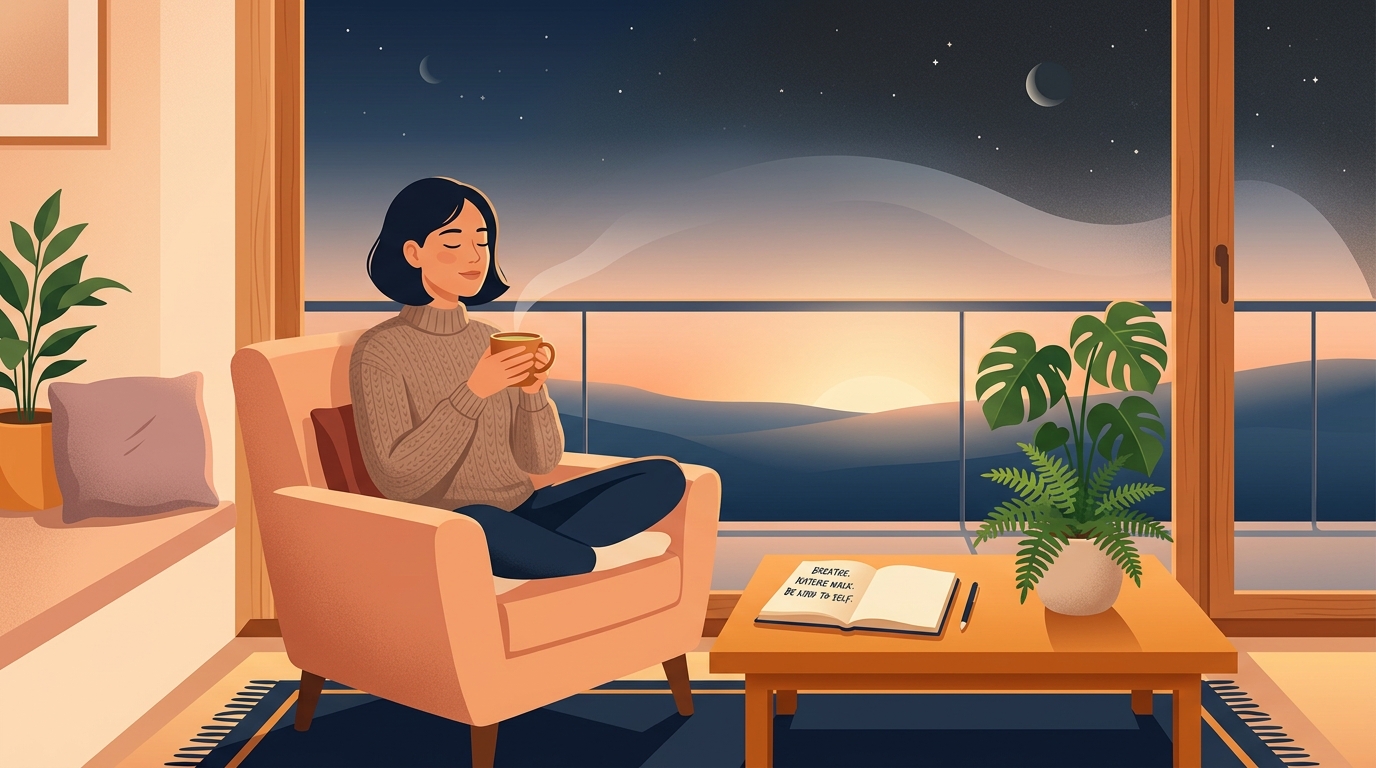 Khoảnh khắc bình yên buổi sớm mai, nhâm nhi tách trà bên ban công nhiều ánh nắng và cây xanh