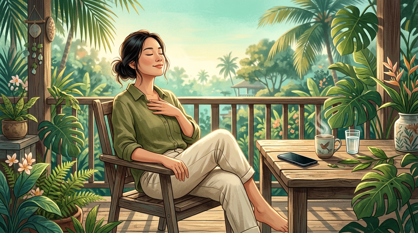 Sự thanh thản và hiện diện trọn vẹn khi biết cách ngắt kết nối số