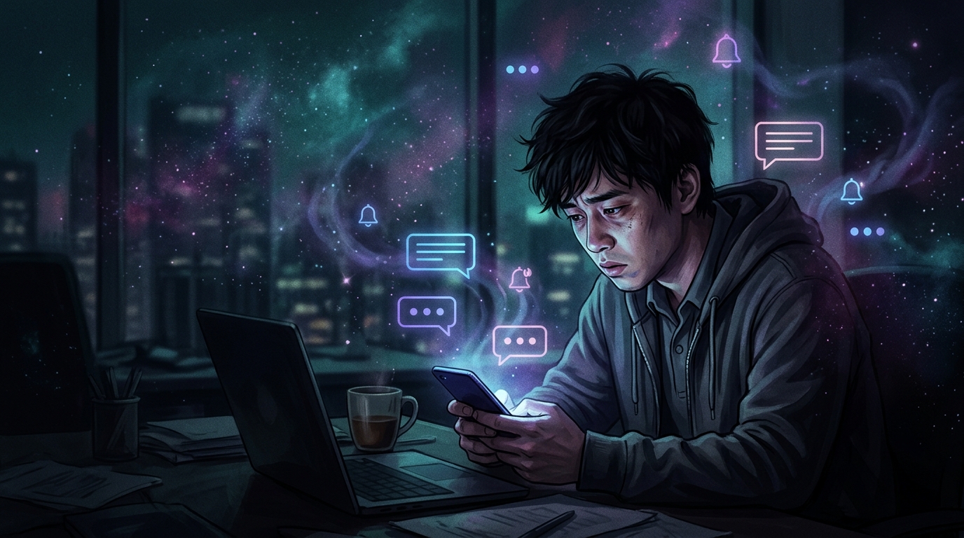 Góc khuất văn phòng và ánh sáng ngột ngạt của những dòng tin nhắn mỉa mai