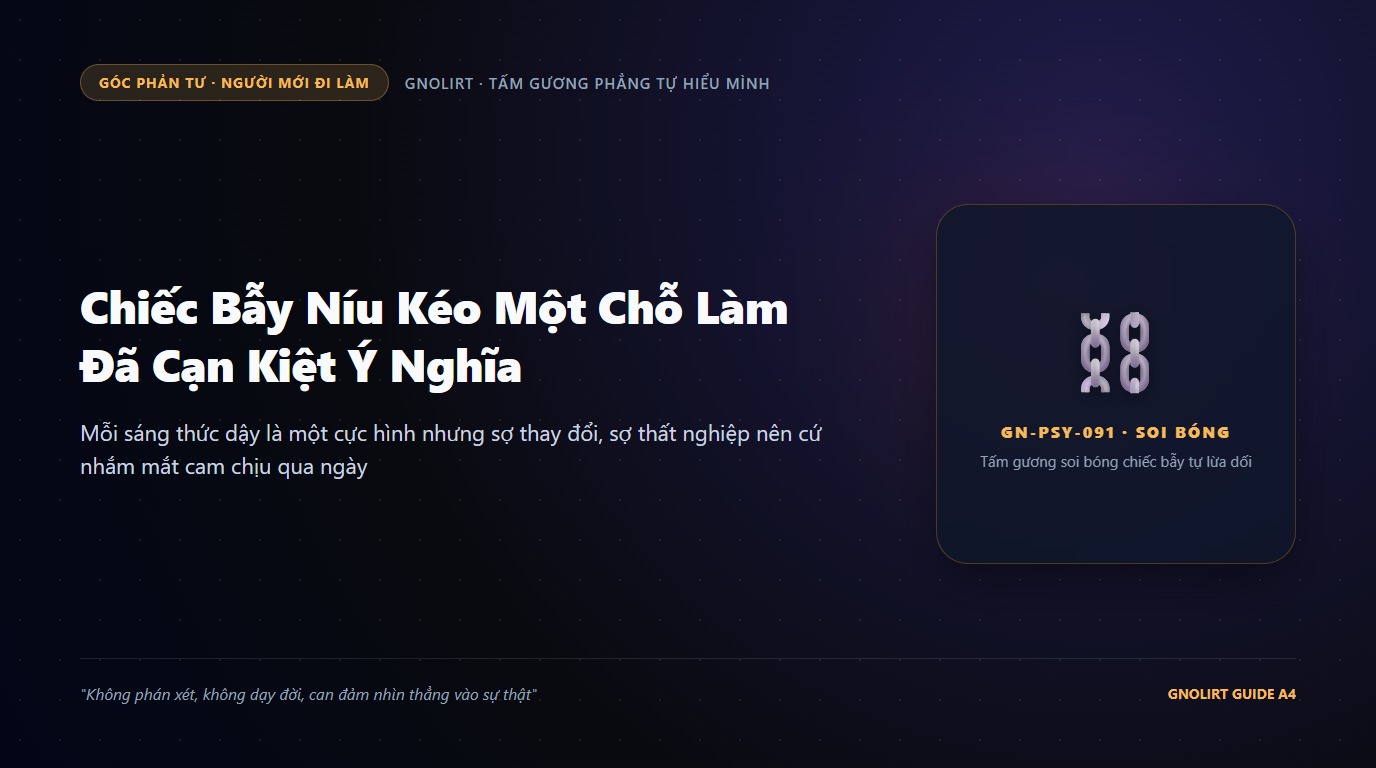 Minh họa người trẻ ngồi trầm ngâm trước màn hình máy tính với sự dùng dằng níu kéo