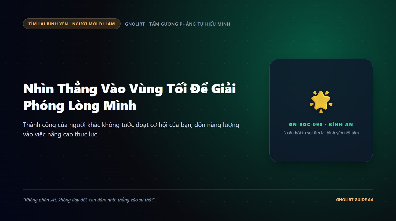 Người trẻ ngồi một mình bên bàn làm việc sau giờ tan sở nhìn lại chặng đường của mình